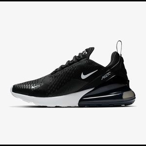 Nike Air Max 270. Lightly worn. Slight fray on left toe.